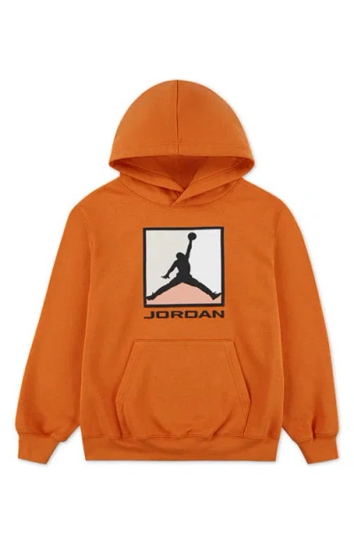 Jordan Kids' Mj Essentials Fleece Graphic Hoodie In Orange