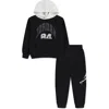 Jordan Kids' Mj Mvp Fleece Hoodie & Joggers Set In Black