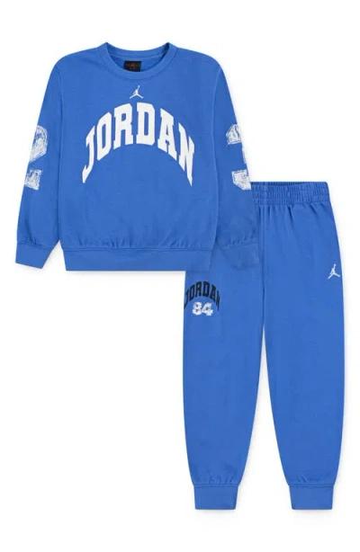 Jordan Kids' Mj Mvp Fleece Sweatshirt & Joggers Set In Blue