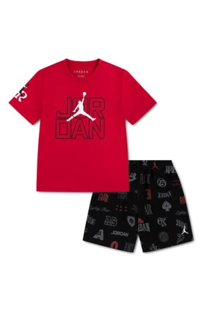 Jordan Kids' Mj Rookie Season Graphic T-shirt & Shorts Set In Red