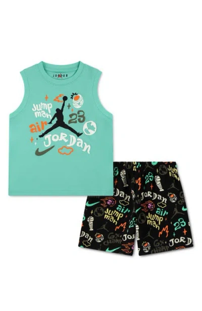 Jordan Kids' Mj World Tour Tank & Shorts Set In Multi