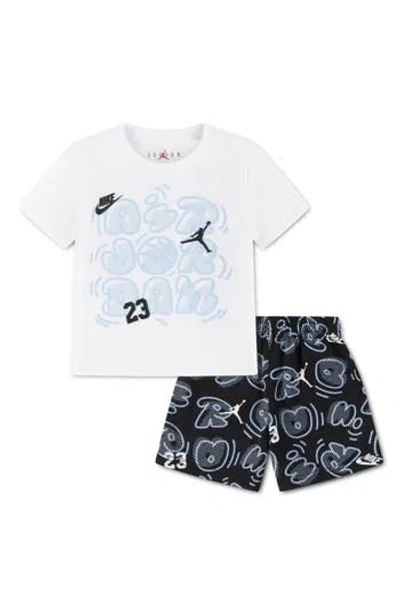 Jordan Babies'  Kids' Movement Lines T-shirt & Shorts Set In White