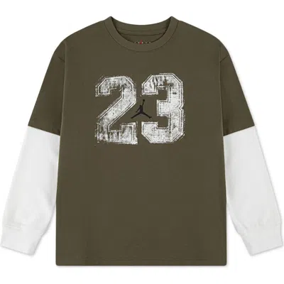 Jordan Kids' Mvp 23 Twofer T-shirt In Green