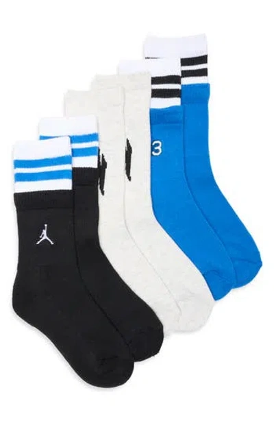 Jordan Kids' Mvp 3-pack Crew Socks In Multi