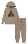 Jordan Mvp Little Kids' 2-piece Fleece Pullover Hoodie Set In Desert Camo