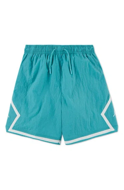 Jordan Kids' Poolside Diamond Nylon Ripstop Shorts In Washed Teal