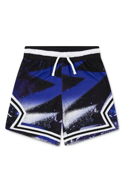 Jordan Kids' Print Dri-fit Mesh Basketball Shorts In Blue