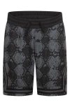 Jordan Kids' Print Dri-fit Mesh Basketball Shorts In Black