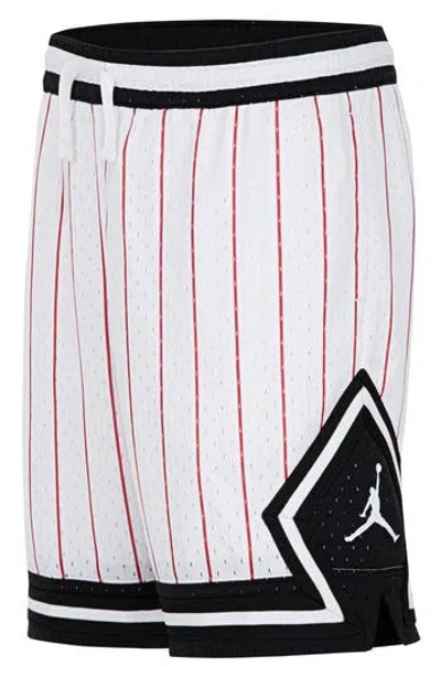 Jordan Kids' Print Dri-fit Mesh Basketball Shorts In Gray