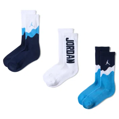 Jordan Kids' Retro Crew Socks (3 Pairs) In Blue