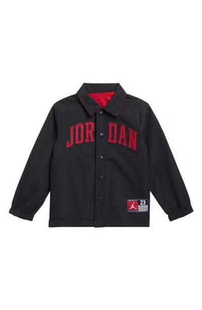 Jordan Kids' Reversible Coach's Jacket In Black