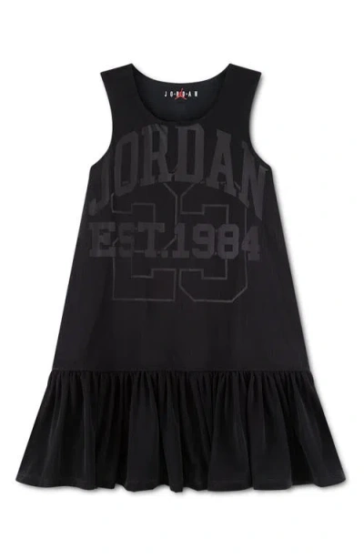 Jordan Kids' Secret Diary Sleeveless Drop Waist Dress In Black