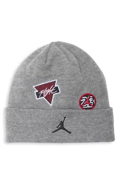 Jordan Kids' See Me Knit Beanie In Gray