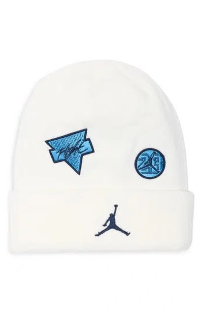Jordan Kids' See Me Knit Beanie In White