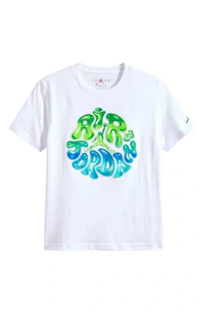 Jordan Kids' Splash  Graphic Cotton Blend T-shirt In White