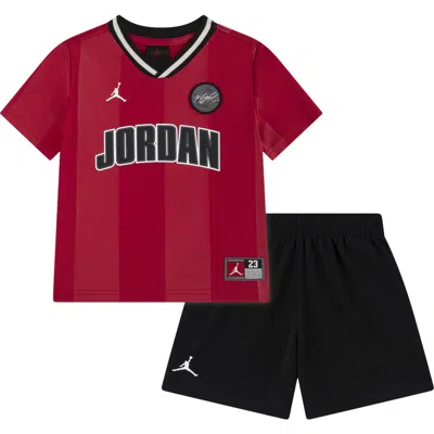 Jordan Babies'  Kids' Sport Jersey & Mesh Shorts Set In Red