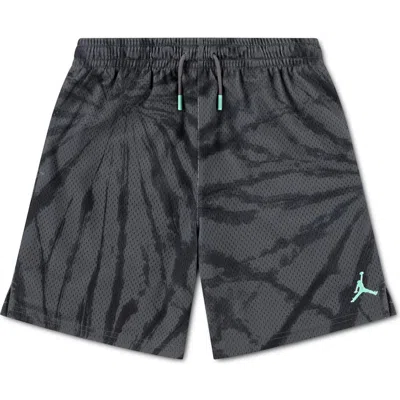 Jordan Kids' Tie Mesh Drawstrin Shorts In Gray