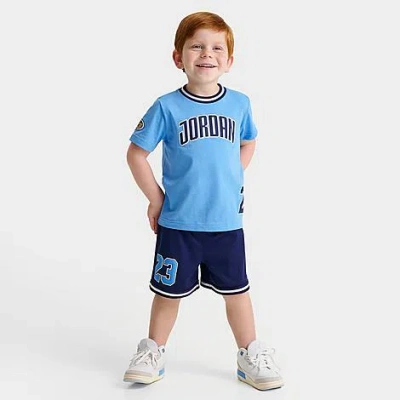 Jordan Babies' Kids Toddler Playoff T-shirt And Mesh Shorts Set In Blue