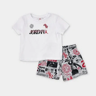 Jordan Babies' Kids Toddler Sports Club T-shirt And Shorts Set In White
