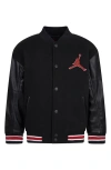 Jordan Big Boys Varsity Baseball Jacket In Black