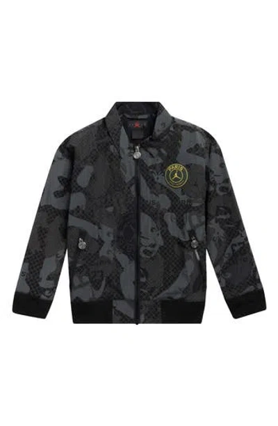 Jordan Kids' Woven Zip Jacket In Black