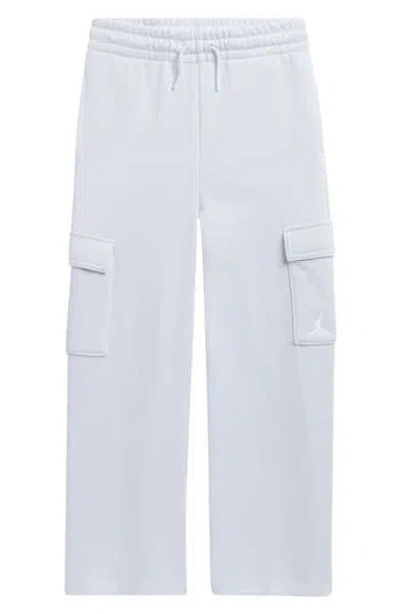 Jordan Kids' Y2k Fleece Cargo Joggers In White