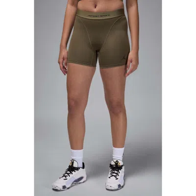 Jordan Leak Protection Period Bike Shorts In Medium Olive