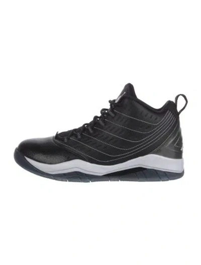 Pre-owned Jordan Leather Athletic Sneakers In Black