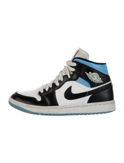 Pre-owned Jordan Leather Athletic Sneakers In Black