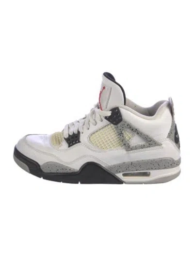 Pre-owned Jordan Leather Athletic Sneakers In Black/white