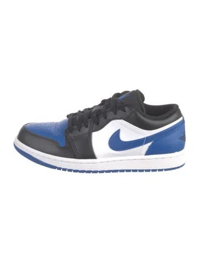 Pre-owned Jordan Leather Athletic Sneakers In Blue
