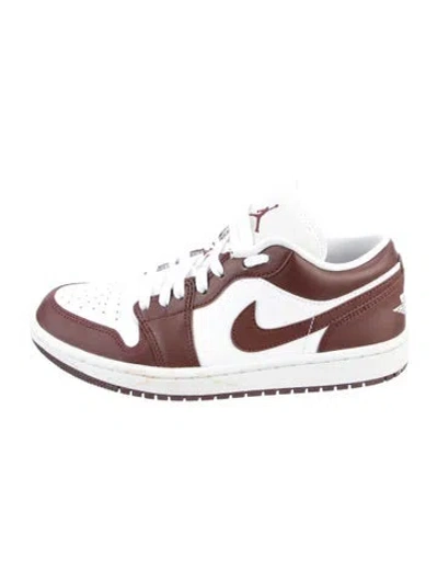 Pre-owned Jordan Leather Athletic Sneakers In Brown