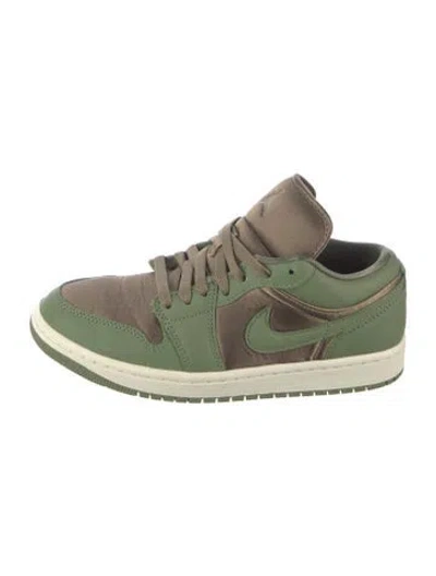 Pre-owned Jordan Leather Athletic Sneakers In Green