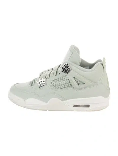 Pre-owned Jordan Leather Athletic Sneakers In Green