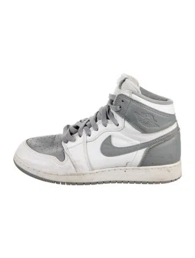 Pre-owned Jordan Leather Athletic Sneakers In Grey