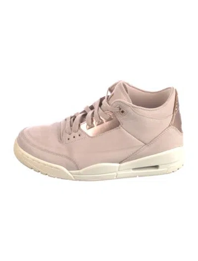 Pre-owned Jordan Leather Athletic Sneakers In Neutral