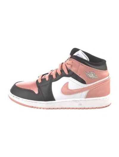 Pre-owned Jordan Leather Athletic Sneakers In Pink