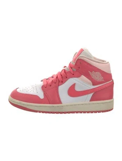 Pre-owned Jordan Leather Athletic Sneakers In Pink