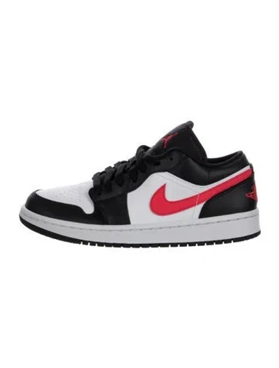 Pre-owned Jordan Leather Athletic Sneakers In Red
