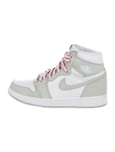 Pre-owned Jordan Leather Athletic Sneakers W/ Tags In Green/white