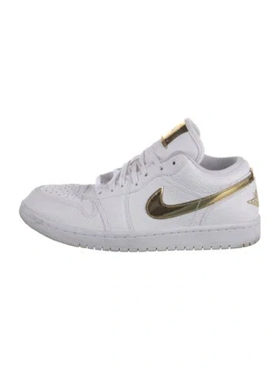 Pre-owned Jordan Leather Athletic Sneakers In White
