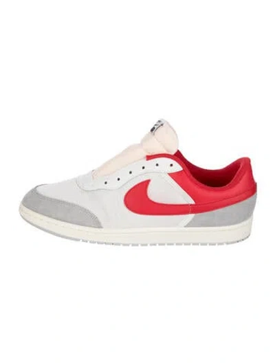 Pre-owned Jordan Leather Athletic Sneakers In White