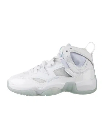 Pre-owned Jordan Leather Athletic Sneakers In White