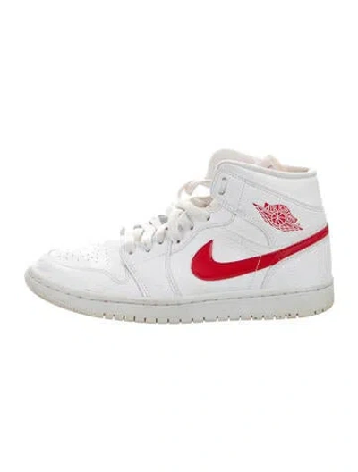 Pre-owned Jordan Leather Athletic Sneakers In White