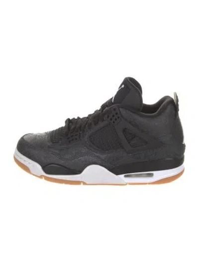 Pre-owned Jordan Leather Colorblock Pattern Athletic Sneakers In Black