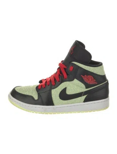 Pre-owned Jordan Leather Colorblock Pattern Athletic Sneakers In Multi