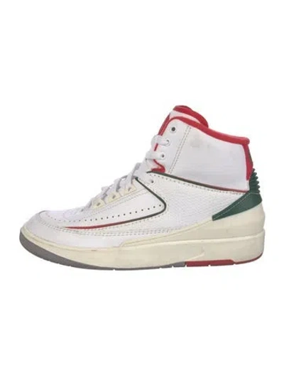 Pre-owned Jordan Leather Colorblock Pattern Athletic Sneakers In Neutral