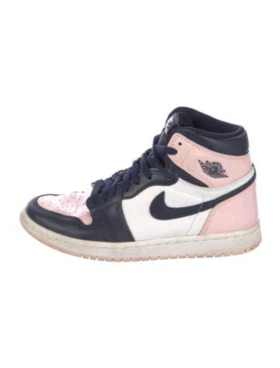 Pre-owned Jordan Leather Colorblock Pattern Athletic Sneakers In Pink