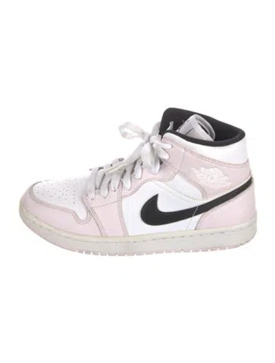 Pre-owned Jordan Leather Colorblock Pattern Athletic Sneakers In Pink