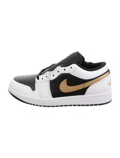 Pre-owned Jordan Leather Colorblock Pattern Athletic Sneakers In White